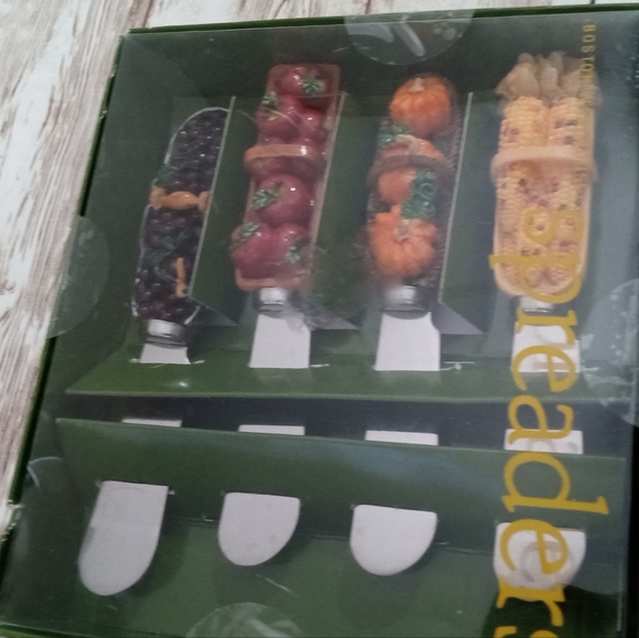 Boston Warehouse Spreaders Autumn Fall Fruit Vegetables Pack of 4 Vintage - Picture 4 of 4